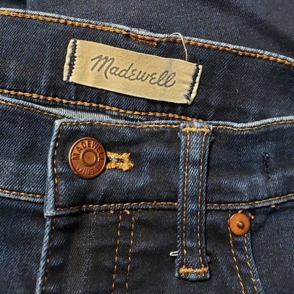 Madewell Jeans  9" Hi Rise Skinny  Dark Wash  Women's Size 28" - Picture 4 of 4
